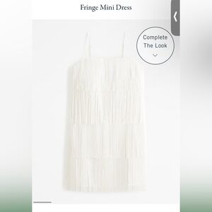 Abercrombie & Fitch White Fringe Dress